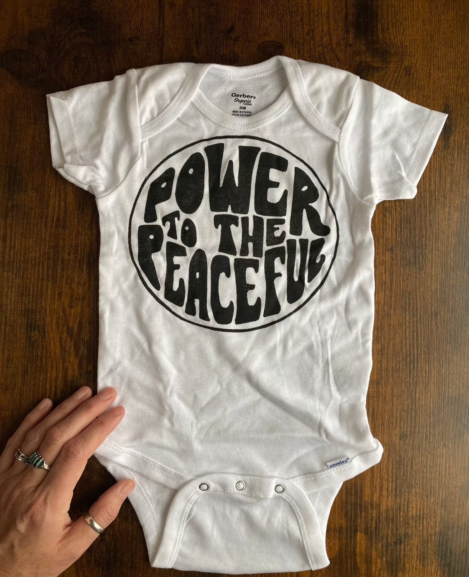 Power to the Peaceful, baby! (onesie)