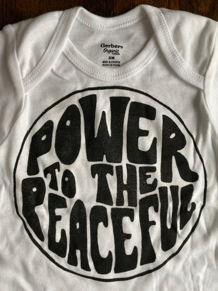 Power to the Peaceful, baby! (onesie)