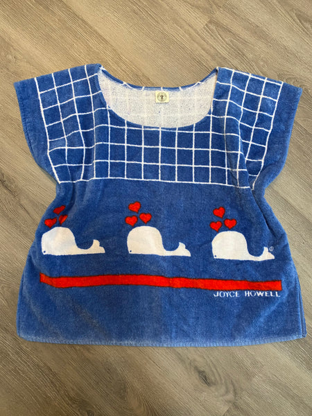 Terry Top (whale hearts) - size M/L