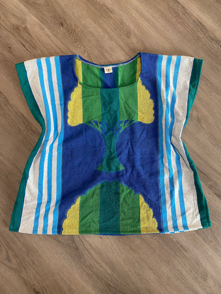 Terry Swim Cover-up (green tree)