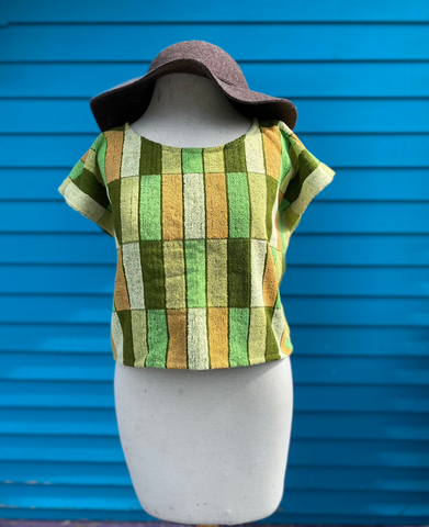 Terry Top (green blocks) - size S/M/L