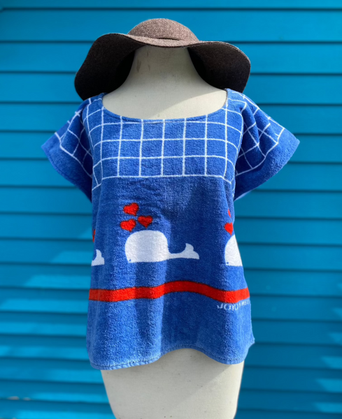 Terry Top (whale hearts) - size M/L