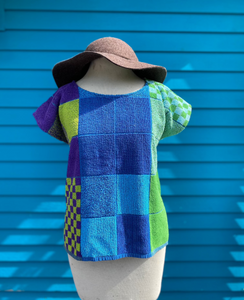 Terry Top (checkers blue/green) - size S/M