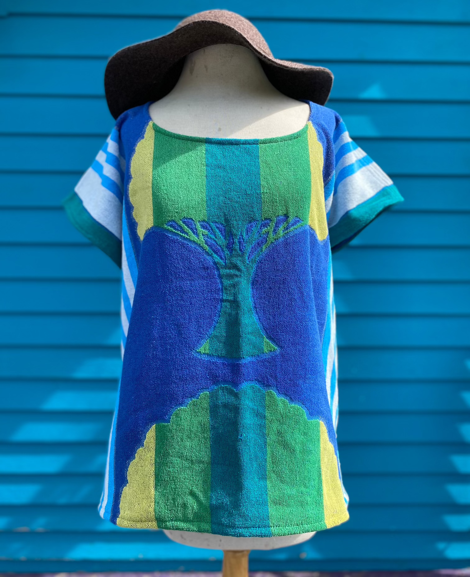Terry Swim Cover-up (green tree)