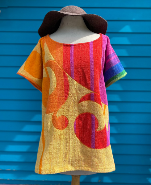 Terry Swim Cover-up (abstract rainbow)