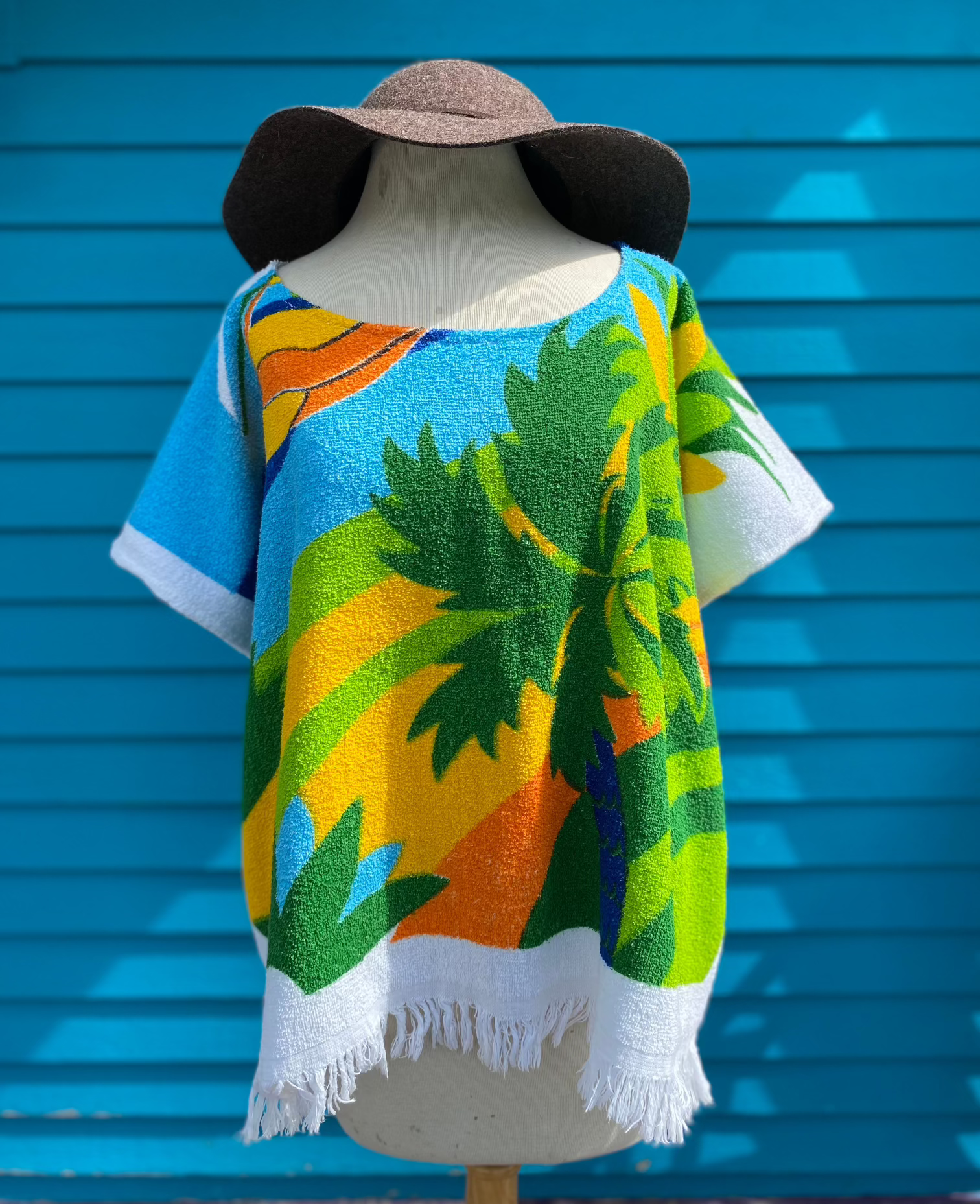 Terry Swim Cover-up (fringed palm)