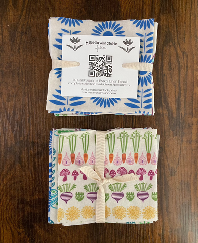 Linen Fabric Squares (bundles of 4)