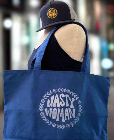 Zippered Bag - (Blue) Nasty Woman