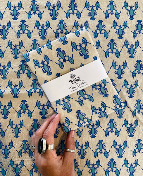 Tea Towel - Blue Lobsters