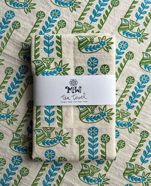 Tea Towel - Birds & Stems
