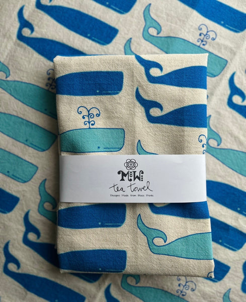 Tea Towel - Whales