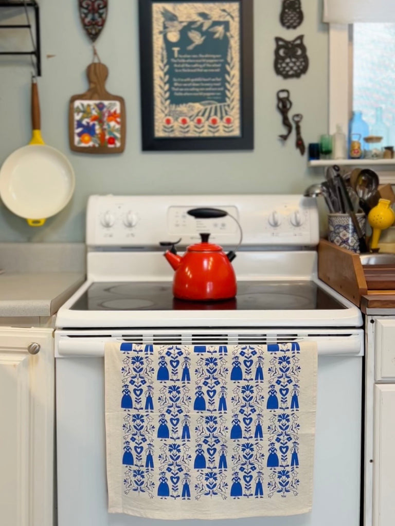 Tea Towel - Folk Gardeners – Meredith Winn Studio