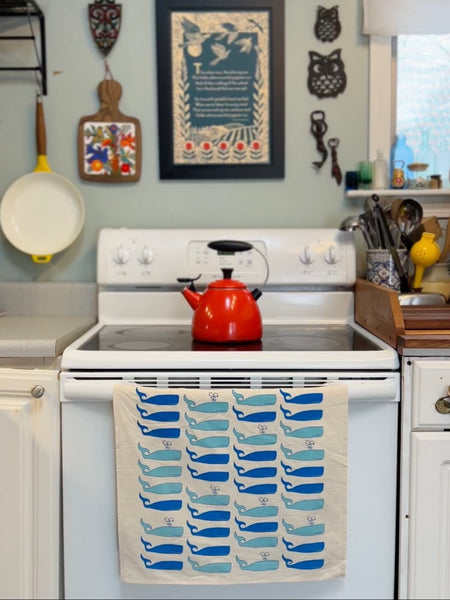 Tea Towel - Whales