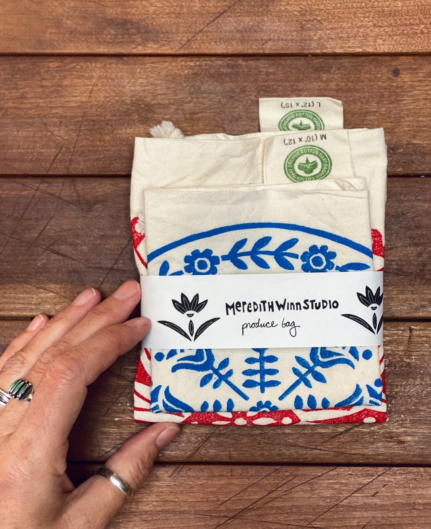 project bags - floral folk (set of two)