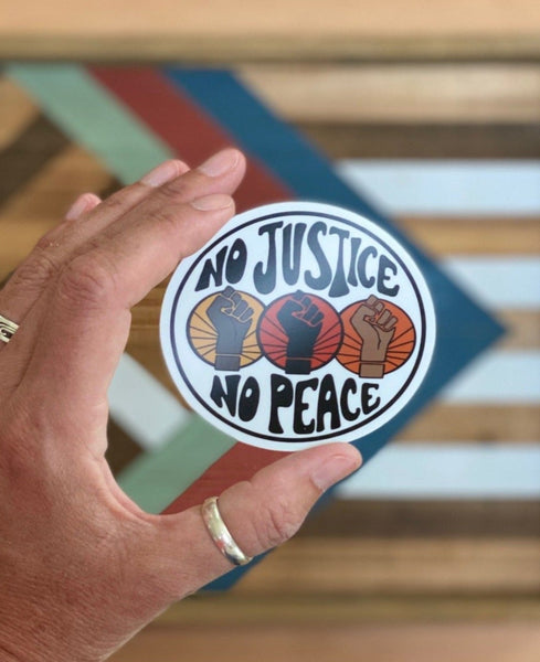 3" Vinyl Sticker - No Justice No Peace