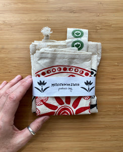 project bags - mushroom (set of two)