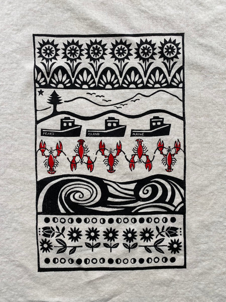 Linen Tea Towel - A Day in Maine