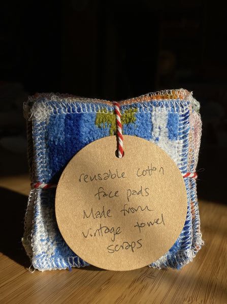 reusable terry face pads - set of 10 w/delicates bag