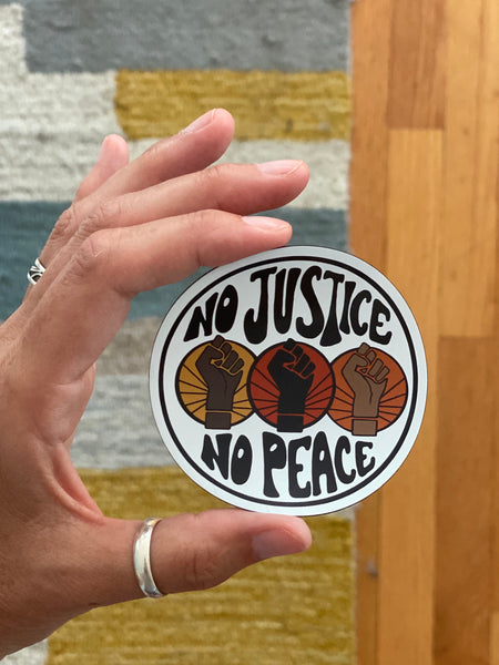 Magnet 3" No Justice No Peace